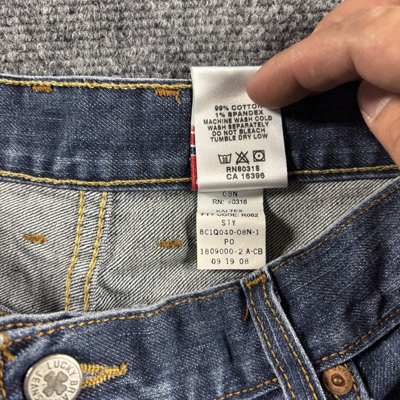 Vtg Lucky Brand Dungarees Classic Fit Women's 31 Regular Length Blue Dark Wash - Picture 6 of 8